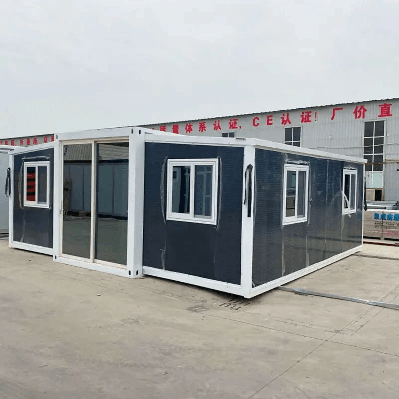 Double Wing Folding Container House – Expandable Prefab Modular Home with Bathroom & Kitchen