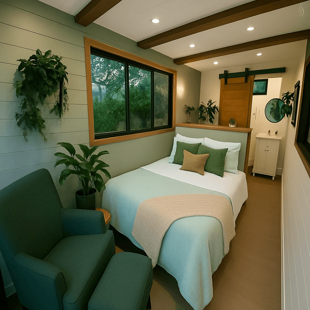 Luxury Portable Container House – 2 Bedroom Prefabricated Modular Home with Kitchen & Bathroom